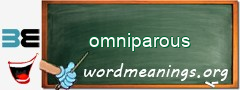 WordMeaning blackboard for omniparous
